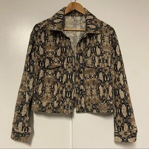Unknown brand sample snake print jacket Size Small